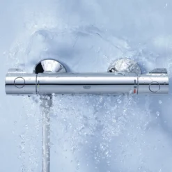 GROHE Grohtherm 800 Thermostatische Waterbesparende Douchekraan - EcoJoy® - 15 Cm - Met Koppelingen - Chroom -Mooie Badkamer 1200x1200 1297