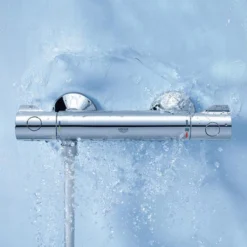 GROHE Grohtherm 800 Thermostatische Waterbesparende Douchekraan - EcoJoy® - 15 Cm - Met Koppelingen - Chroom -Mooie Badkamer 1200x1200 1299