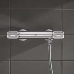 GROHE Precision Feel Thermostatische Douchekraan - EcoJoy - CoolTouch - Incl. Koppelingen - Chroom -Mooie Badkamer 1200x1200 1312