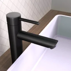 LOMAZOO Wastafelkraan Zwart Ceres - Badkamerkraan - Wastafel Kraan - Mengkraan Wastafel - Hoge Uitloop -Mooie Badkamer 1200x1200 1322