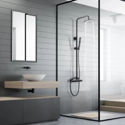 LOMAZOO Regendouche Zwart - Zwarte Doucheset Met Thermostaatkraan - Pandora -Mooie Badkamer 1200x1200 1394