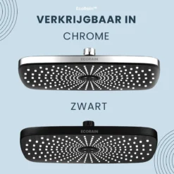 EcoRain – Regendouchekop XL 30 CM – Waterbesparende Douchekop – Hoge Druk – Rechthoekig – Groot – Regendouche - Chrome -Mooie Badkamer 1200x1200 1412