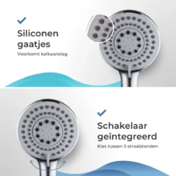 TUBSUN Waterbesparende Douchekop - Handdouche - Regendouche - 50% Waterbesparend - 5 Sproeistanden 17 TUBSUN Waterbesparende Douchekop - Handdouche - Regendouche - 50% Waterbesparend - 5 Sproeistanden -Mooie Badkamer 1200x1200 1436