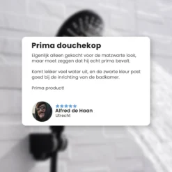 Eagle Bath & Shower - Douchekop Met Slang – Mat Zwart - 3 Functies – Handdouche – Hoofddouche -Mooie Badkamer 1200x1200 1444