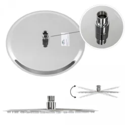 RVS Regendouche Douchekop - Rond Ø 30cm -Mooie Badkamer 1200x1200 1459