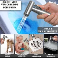 Nolad® Bidet Handdouche - Douchekoppen - Bidet - Handdouche - Zilver -Mooie Badkamer 1200x1200 1468