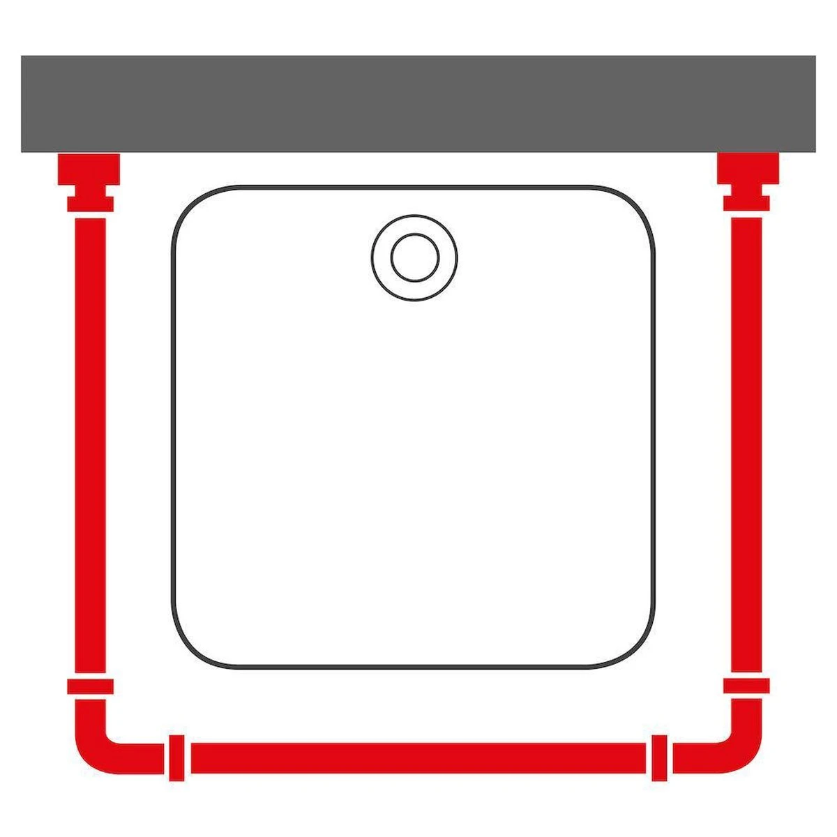 Sealskin - Easy Roll Douchegordijnstangset - 90x90x90 Cm - Wit 7 Sealskin - Easy Roll Douchegordijnstangset - 90x90x90 Cm - Wit - Afbeelding 7