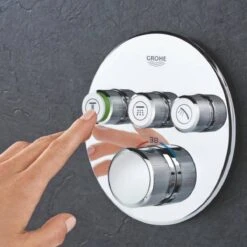 GROHE Grohtherm SmartControl Regendouche - Inbouw - ø 31 Cm - Rond -Chroom 34 GROHE Grohtherm SmartControl Regendouche - Inbouw - ø 31 Cm - Rond -Chroom -Mooie Badkamer 1200x1200 1621