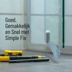 Simple Fix Lekstrip - Douchestrip - Waterkering - 90CM Lang - 8MM Glasdikte - Lekdorpel & Dubbele Middenlip -Mooie Badkamer 1200x1200 1652
