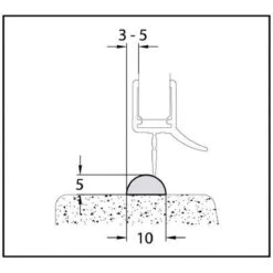 Douche En Bad Dorpel 5x10mm Niet Zelfklevend 1 Meter -Mooie Badkamer 1200x1200 1666
