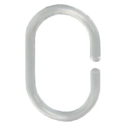 Differnz Douchegordijnringen - Transparant - Kunststof - 6 X 4 Cm - 12 Stuks -Mooie Badkamer 1200x1200 1670