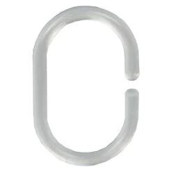 Differnz Douchegordijnringen - Transparant - Kunststof - 6 X 4 Cm - 12 Stuks -Mooie Badkamer 1200x1200 1671