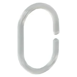 Differnz Douchegordijnringen - Transparant - Kunststof - 6 X 4 Cm - 12 Stuks -Mooie Badkamer 1200x1200 1678