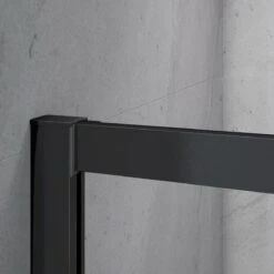 Merkloos Douchecabine - 90x90x200 - Kwartrond - Mat Zwart - Schuifdeur - Hoekinstap -Mooie Badkamer 1200x1200 1692