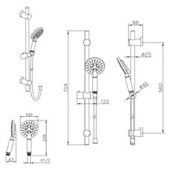 Tiger Tyne Doucheset - Douchekop Ø 12 Cm - Inclusief Comfort Water Saver - 3 Standen - Mat Zwart -Mooie Badkamer 1200x1200 1717