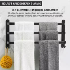 Nolad® Handdoekrek 3-armig - Handdoekhouder - Handdoekenrek - Zwart 11 Nolad® Handdoekrek 3-armig - Handdoekhouder - Handdoekenrek - Zwart -Mooie Badkamer 1200x1200 172