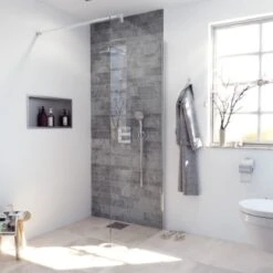 AKTIE Inloopdouche 90x200cm Veiligheidsglas Anti Kalk Chroom -Mooie Badkamer 1200x1200 1737