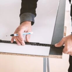 Douche Achterwand - Schulte Deco Design Softtouch - Steen Antraciet - 100x255cm - Wanddecoratie - Muurdecoratie - Badkamer Wandpaneel - Muurbekleding -Mooie Badkamer 1200x1200 1749