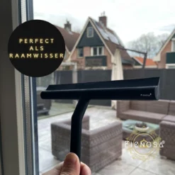 Fienosa Douchewisser Anti Kras Siliconen - Zachte Glashaak - Zwart -Mooie Badkamer 1200x1200 260