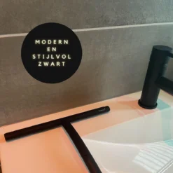 Fienosa Douchewisser Anti Kras Siliconen - Zachte Glashaak - Zwart -Mooie Badkamer 1200x1200 261