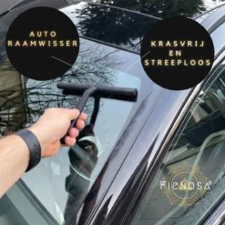 Fienosa Douchewisser Anti Kras Siliconen - Zachte Glashaak - Zwart -Mooie Badkamer 1200x1200 264