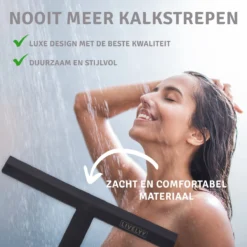 LIVELYY - Professionele Douchewisser - Raamwisser - Douche Trekker - Douchewissers - Zwart -Mooie Badkamer 1200x1200 280