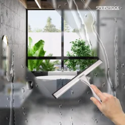 Douchewisser Rvs - Luxe Trekker Douche - Raamwisser Met Ophanghaak - Douchetrekker - Niet Boren - Chroom -Mooie Badkamer 1200x1200 283