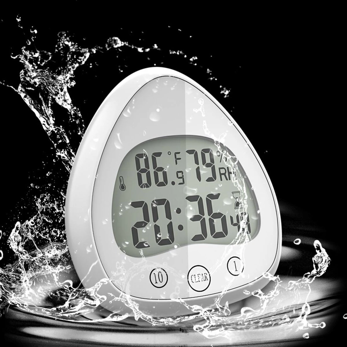 Merkloos Douchetimer - Douchewekker - Kookwekker - Douche Klok - Badkamer Klok - Waterproof - Draadloos - Zuignap - Digitaal 2 Merkloos Douchetimer - Douchewekker - Kookwekker - Douche Klok - Badkamer Klok - Waterproof - Draadloos - Zuignap - Digitaal - Afbeelding 2