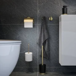 Tiger Tune Toiletaccessoires 3st. Incl. WC/Toilet Borstel, Rolhouder & Handdoekhaak - Messing/Zwart 14 Tiger Tune Toiletaccessoires 3st. Incl. WC/Toilet Borstel, Rolhouder & Handdoekhaak - Messing/Zwart -Mooie Badkamer 1200x1200 565