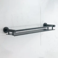 VDN Stainless Planchet - Planchet Badkamer - Wandplank - Zwart - RVS - Hangend -Mooie Badkamer 1200x1200 611