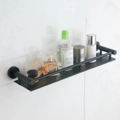 VDN Stainless Planchet - Planchet Badkamer - Wandplank - Zwart - RVS - Hangend -Mooie Badkamer 1200x1200 614