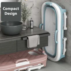 Simple Fix Zitbad - 138cm - Opvouwbaar Bad - Bath Bucket - Zitbad Voor Volwassenen - 220L - Extra Lang - Blauw -Mooie Badkamer 1200x1200 734