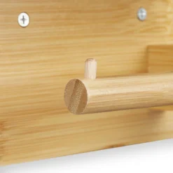 Relaxdays Toiletrolhouder Met Plankje - Wc-rolhouder Bamboe - Rolhouder Toilet - Hout -Mooie Badkamer 1200x1200 87