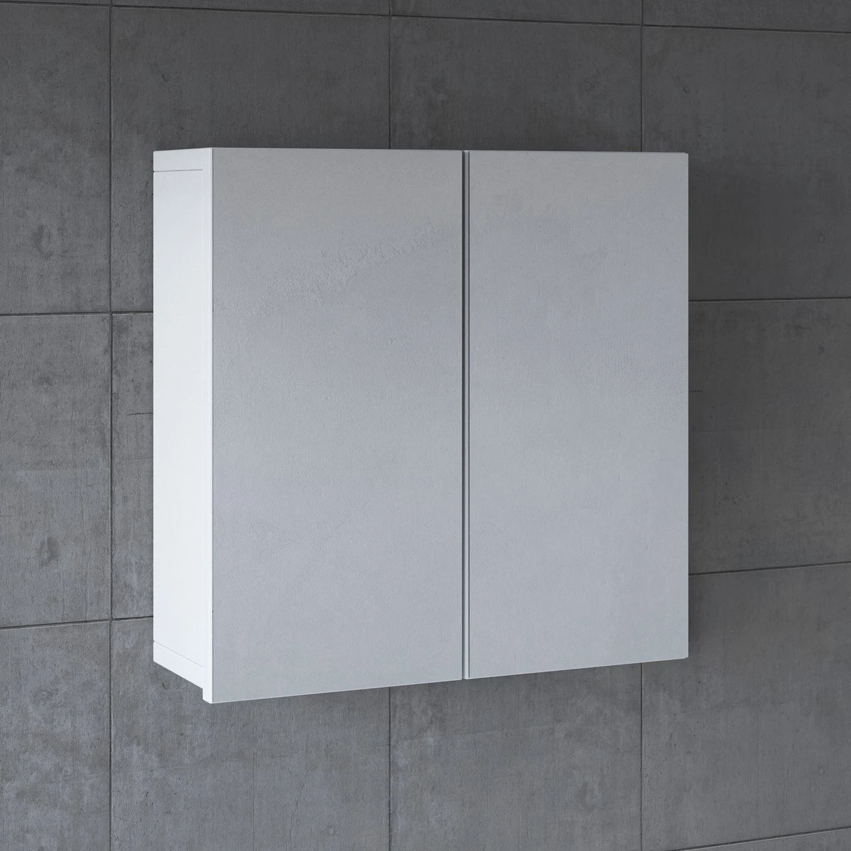 Badplaats Badkamerkast Leon 60 Cm X 20 Cm X 60 Cm - Wit - Spiegelkast Badkamer 3 Badplaats Badkamerkast Leon 60 Cm X 20 Cm X 60 Cm - Wit - Spiegelkast Badkamer - Afbeelding 3