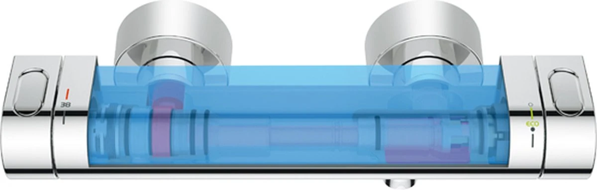 GROHE Grohtherm 2000 New Thermostatische Douchekraan - EcoJoy® - CoolTouch - 15 Cm - Chroom - 34169001 9 GROHE Grohtherm 2000 New Thermostatische Douchekraan - EcoJoy® - CoolTouch - 15 Cm - Chroom - 34169001 - Afbeelding 9