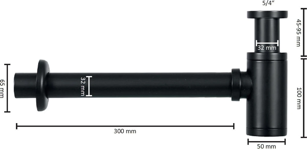 Differnz Sifon Mat Zwart– Sifon Wastafel – Mix&Match Fonteinsifon 6 Differnz Sifon Mat Zwart– Sifon Wastafel – Mix&Match Fonteinsifon - Afbeelding 6