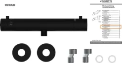 SCHÜTTE London Thermostatische Douchekraan - Hartafstand 120 Mm - Zwart Mat -Mooie Badkamer 1200x623 2