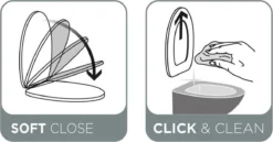 Tiger Boston - Toiletbril - WC Bril - Duroplast - Wit / RVS Geborsteld -Mooie Badkamer 1200x625