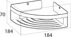 Tiger Caddy - Douchemand Hoek 18,4 Cm - Zwart -Mooie Badkamer 1200x629 1
