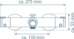 SCHÜTTE London Thermostatische Badkraan - Hartafstand 150 Mm - Zwart Mat -Mooie Badkamer 1200x641
