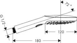 Hansgrohe Raindance Select E 120 3jet Handdouche - Chroom 25 Hansgrohe Raindance Select E 120 3jet Handdouche - Chroom -Mooie Badkamer 1200x671