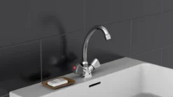 SCHÜTTE Carneo Wastafelkraan - Mengkraan - Met Waste - Chroom -Mooie Badkamer 1200x675 22