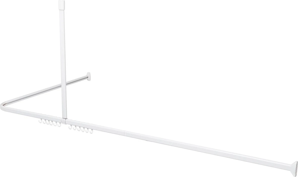 Sealskin - Easy Roll Douchegordijnstangset - 90x90x90 Cm - Wit 13 Sealskin - Easy Roll Douchegordijnstangset - 90x90x90 Cm - Wit - Afbeelding 13