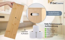 DelCosmo Staande Toiletpapier Houder Gemaakt Van Bamboe - Toiletrolhouder Voor 4 Toiletrollen - Toiletrollen Rolhouder - Toilet & Badkamer Accessoires -Mooie Badkamer 1200x742 1