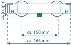 SCHÜTTE London Thermostatische Douchekraan - Hartafstand 150 Mm - Chroom -Mooie Badkamer 1200x761 3