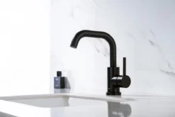 LOMAZOO Wastafelkraan Zwart Pollux - Zwarte Wastafelkraan - Badkamerkraan Zwart - Zwarte Badkamerkraan -Mooie Badkamer 1200x800 59