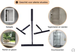 Van CODI® - 2 In 1 - Douchewisser - Vloertrekker - Multifunctioneel - Vloerwisser - Vloertrekker Met Steel - Verlengbaar - Met Ophangsysteem