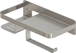 Tiger Caddy - Toiletrolhouder Met Planchet 24 Cm - RVS Geborsteld -Mooie Badkamer 1200x831