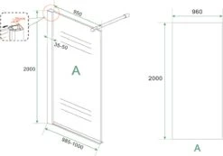 Wiesbaden Eco Inloopdouche + Muurprofiel - 8 Mm Nano - 100 X 200 Cm -Mooie Badkamer 1200x839