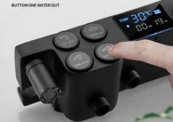 Merkloos Compleet Douchesysteem | ABS Doucheset | Mat Zwarte Hoofddouche En Handdouche | Vierkante Regendouche Voor Badkamer | Verstelbaar | Temperatuur Display | 360° Draaibaar -Mooie Badkamer 1200x850 2